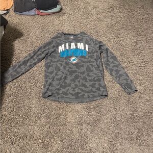 Miami Dolphins Long Sleeve Shirt - Gray